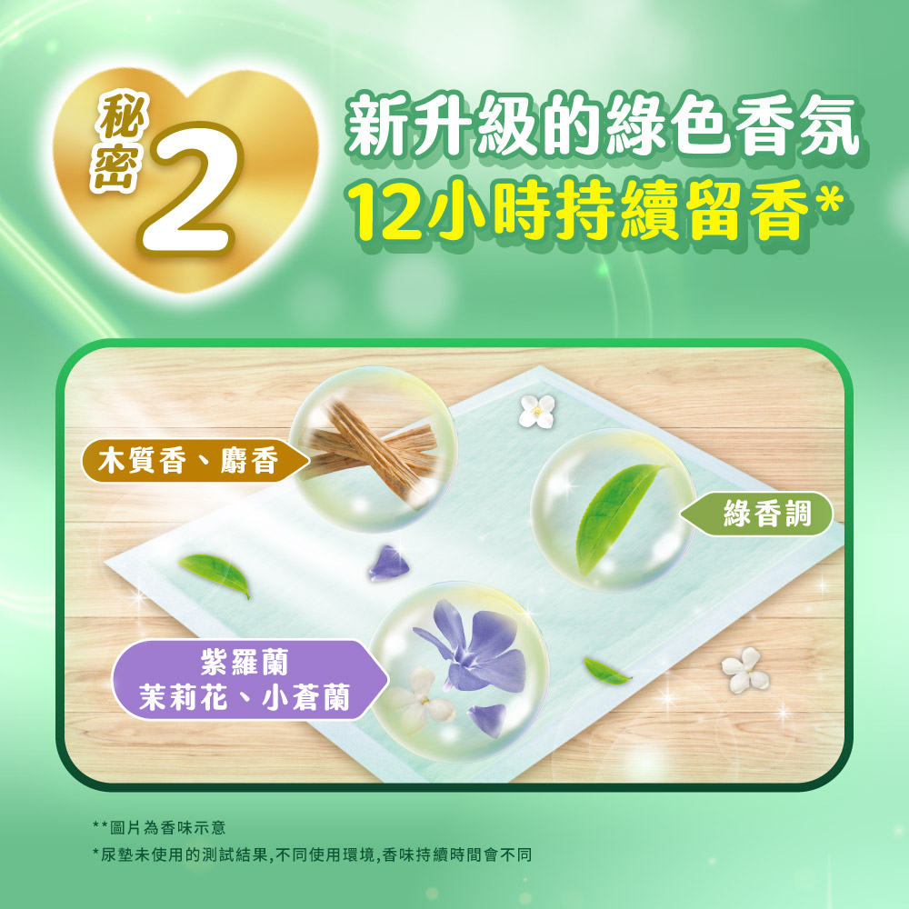 秘密2 新升級的綠色香氛 12小時持續留香