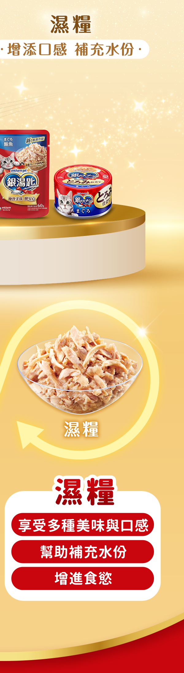 溼糧 享受多種美味與口感 幫助補充水份 增進食慾